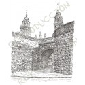 Muralla, a Porta de Santiago. Lugo.